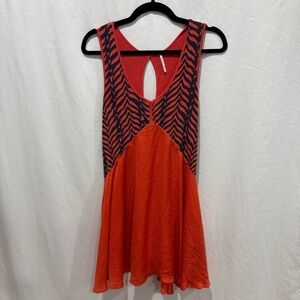 Free People Small Boho Tank Dress Pockets Sleeveless Lightweight Flowy Festival